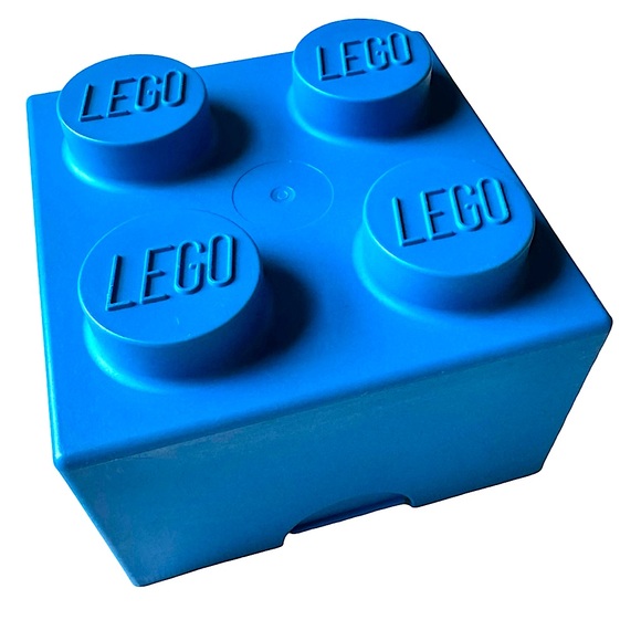 Lego®️ Block Lunch Box, Square, Blue - Picture 1 of 3